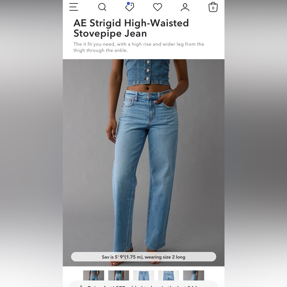 AE High-Waisted Stovepipe Jean